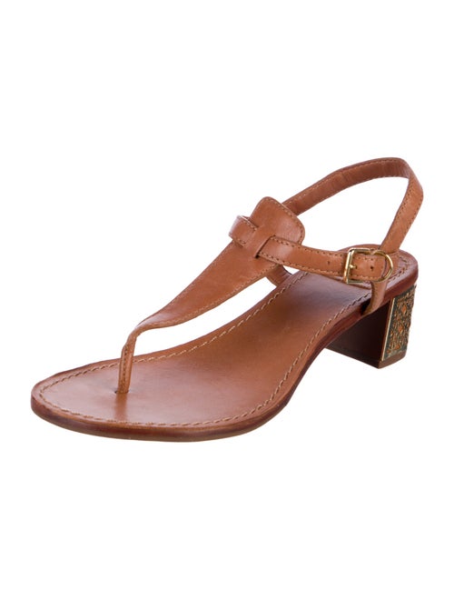 Tory Burch Leather T-Strap Sandals