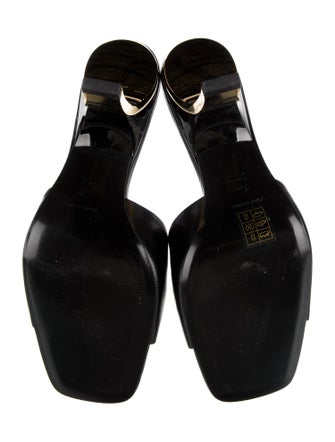Tory Burch Leather Leather Trim Embellishment Slides