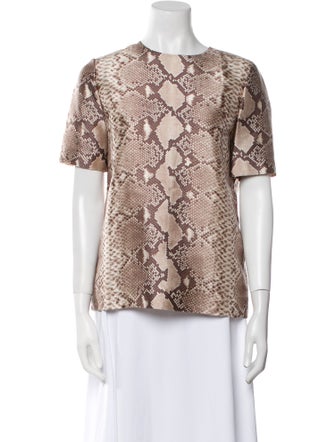 Tory Burch Silk Animal Print Blouse
