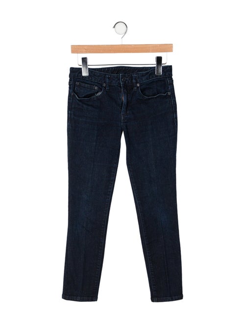 Tory Burch Mid-Rise Straight Leg Jeans