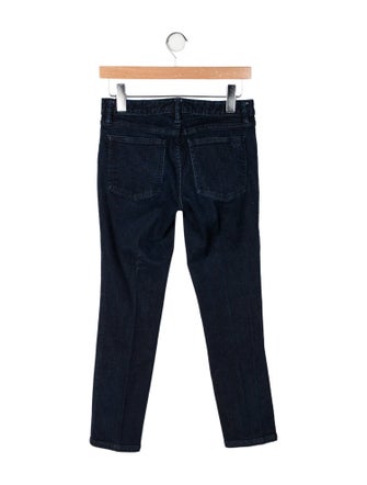 Tory Burch Mid-Rise Straight Leg Jeans
