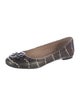 Tory Burch Embossed Leather Animal Print Ballet Flats