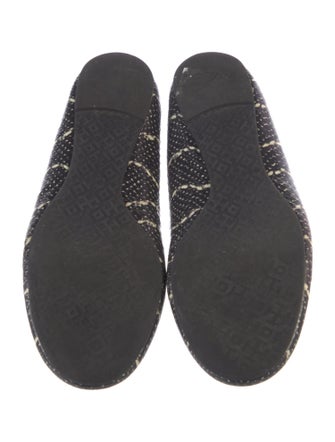 Tory Burch Embossed Leather Animal Print Ballet Flats
