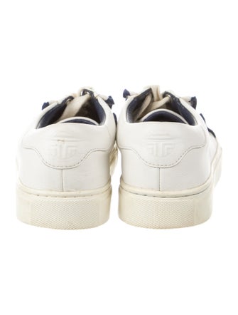 Tory Burch Leather Ruffle Embellishment Sneakers