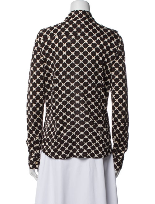 Tory Burch Silk Printed Button-Up Top