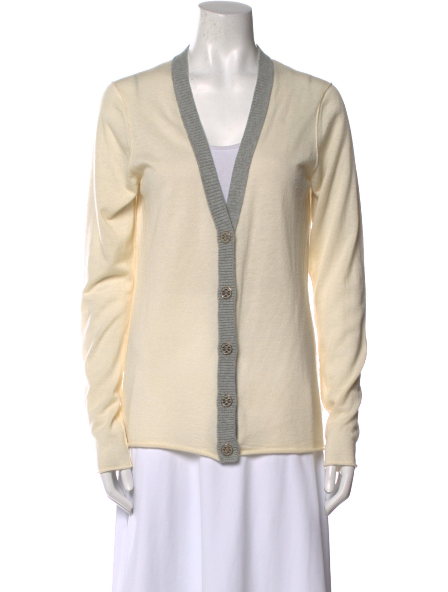Tory Burch Cashmere Colorblock Pattern Sweater
