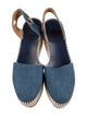 Tory Burch Denim Printed Slingback Pumps