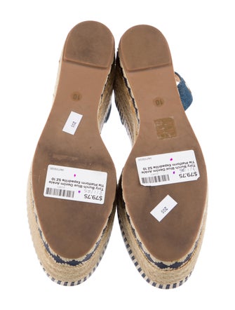 Tory Burch Denim Printed Slingback Pumps