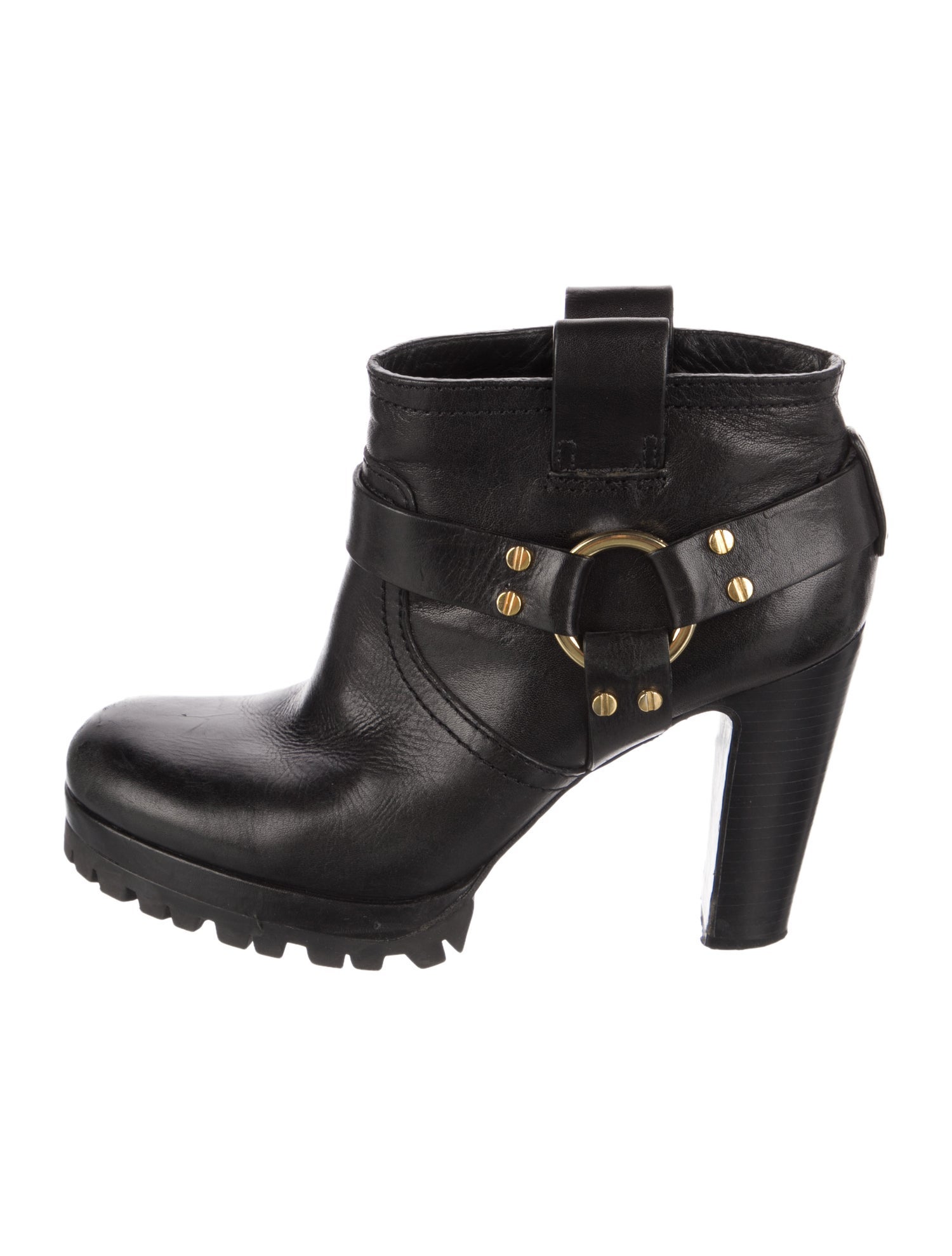 Tory Burch Leather Moto Boots