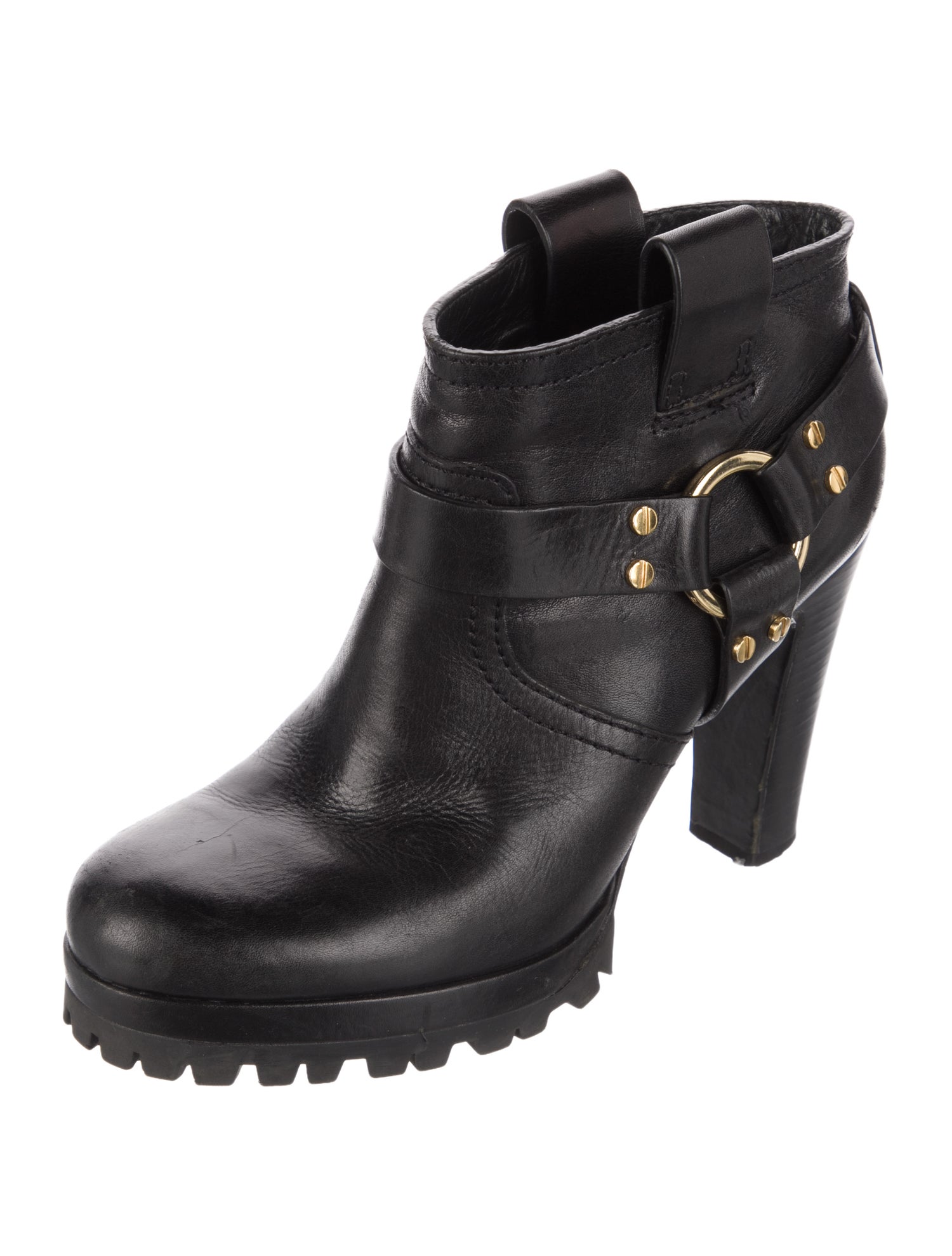 Tory Burch Leather Moto Boots