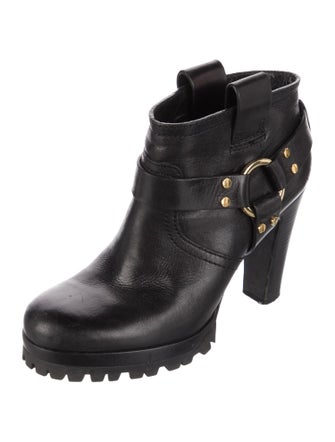 Tory Burch Leather Moto Boots