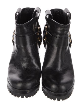 Tory Burch Leather Moto Boots