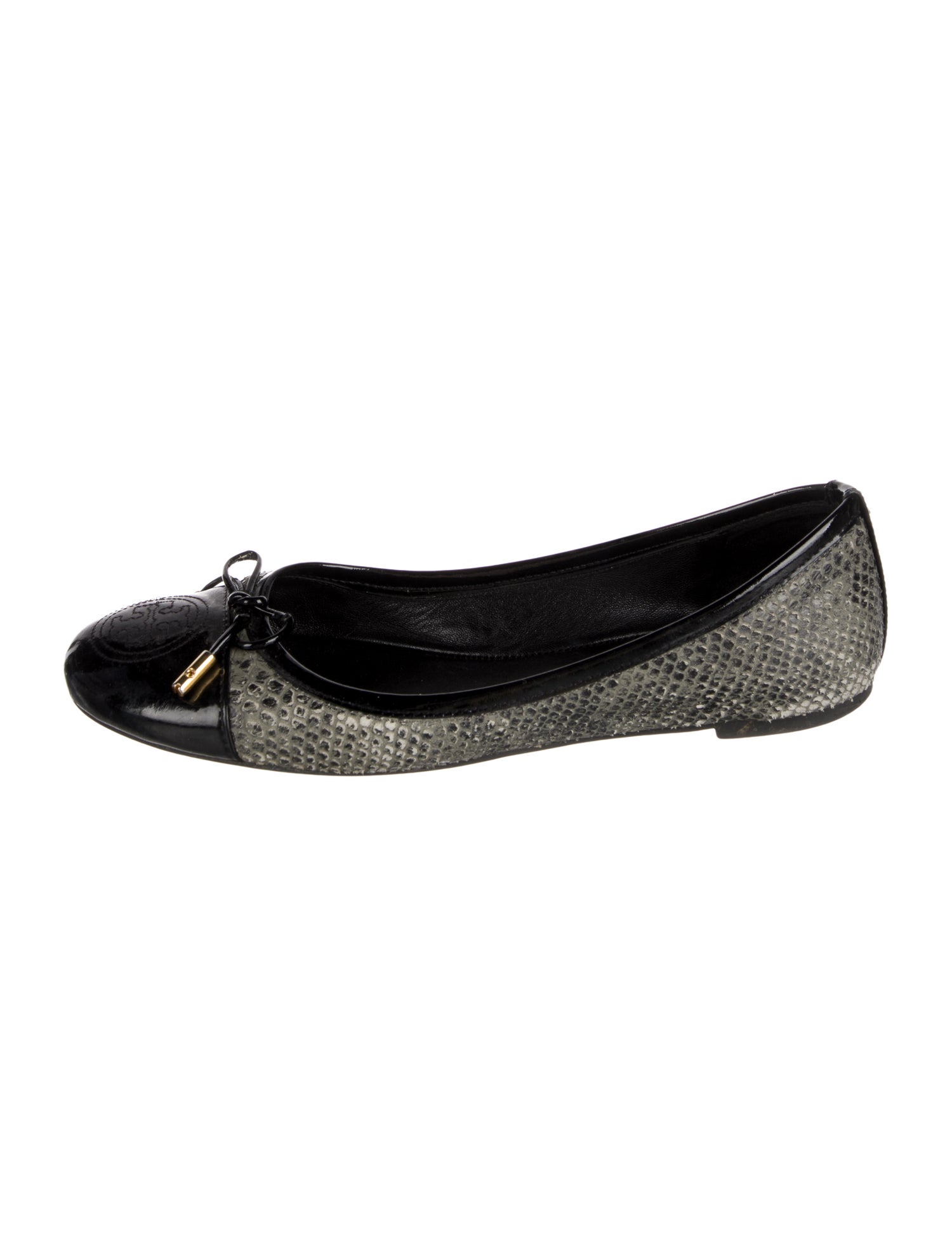 Tory Burch Snakeskin Animal Print Ballet Flats