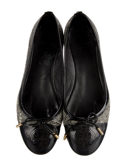 Tory Burch Snakeskin Animal Print Ballet Flats