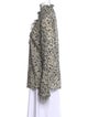 Tory Burch Floral Print Mock Neck Blouse