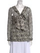 Tory Burch Silk Animal Print Blouse