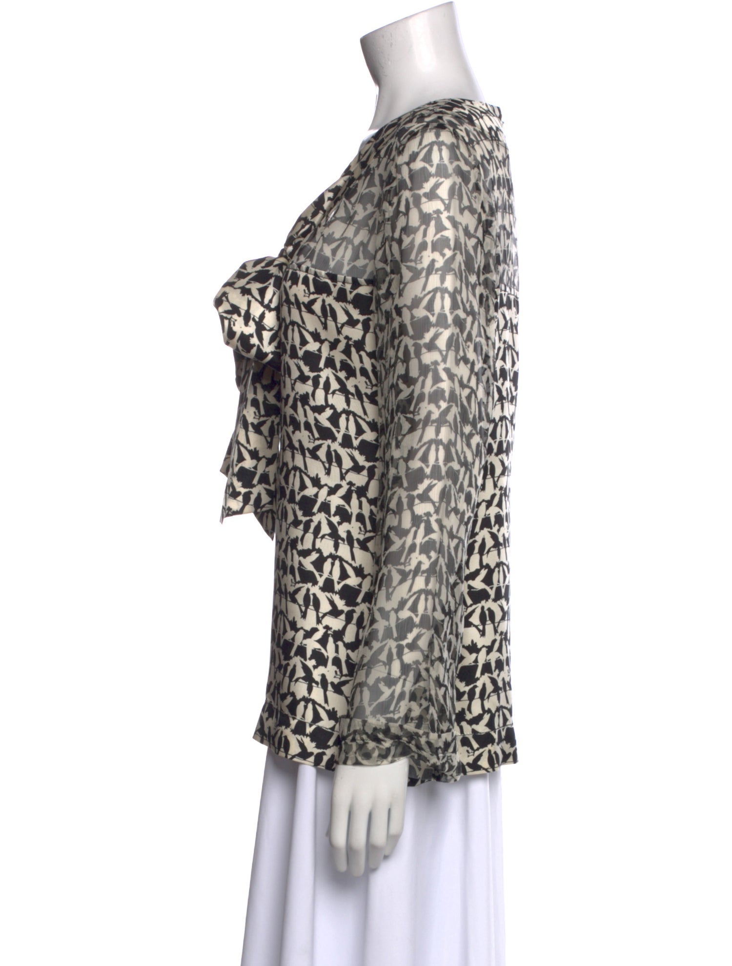 Tory Burch Silk Animal Print Blouse