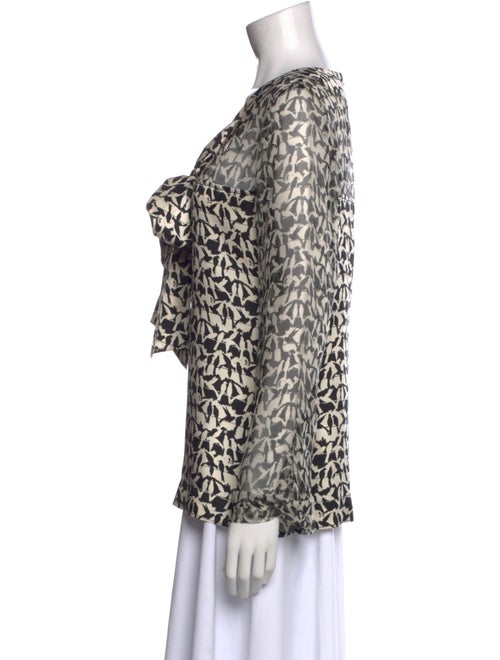Tory Burch Silk Animal Print Blouse