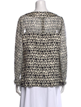 Tory Burch Silk Animal Print Blouse
