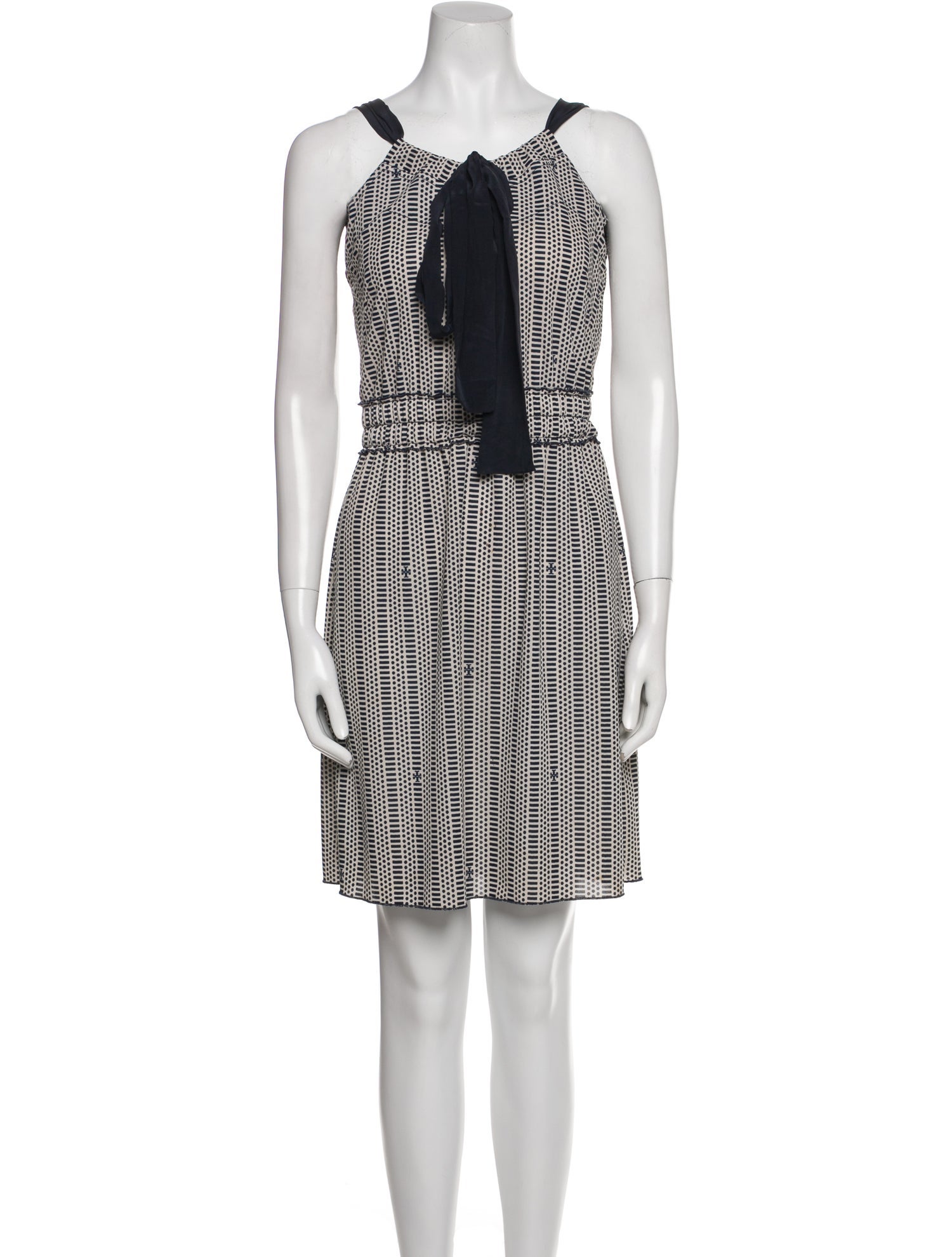 Tory Burch Houndstooth Print Midi Length Dress