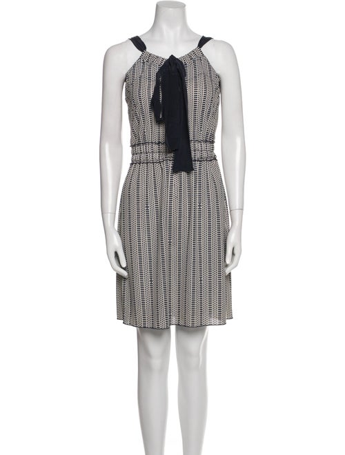 Tory Burch Houndstooth Print Midi Length Dress