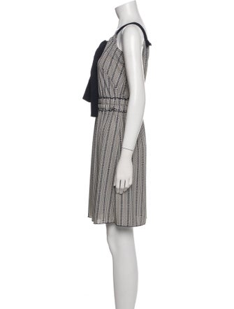 Tory Burch Houndstooth Print Midi Length Dress