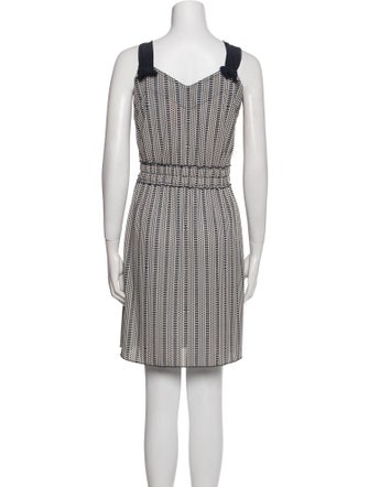 Tory Burch Houndstooth Print Midi Length Dress