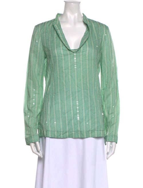 Tory Burch Cowl Neck Long Sleeve Blouse