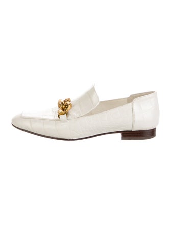 Tory Burch Leather Animal Print Loafers
