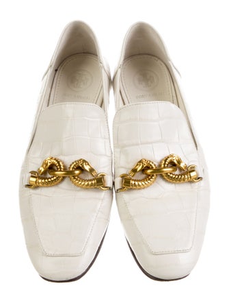 Tory Burch Leather Animal Print Loafers