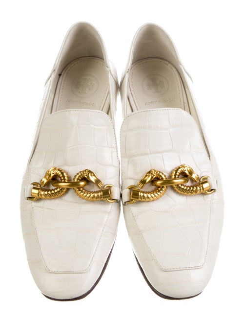 Tory Burch Leather Animal Print Loafers