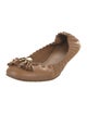 Tory Burch Leather Bow Accents Ballet Flats