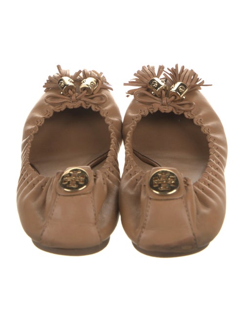 Tory Burch Leather Bow Accents Ballet Flats