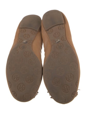Tory Burch Leather Bow Accents Ballet Flats