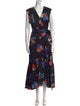 Tory Burch Floral Print Long Dress