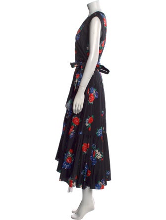 Tory Burch Floral Print Long Dress