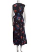 Tory Burch Floral Print Long Dress