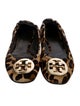 Tory Burch Ponyhair Animal Print Ballet Flats