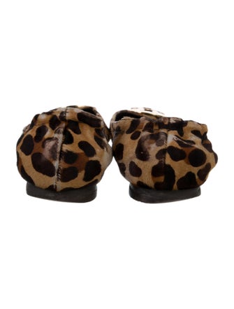 Tory Burch Ponyhair Animal Print Ballet Flats