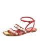 Tory Burch Leather Beaded Accents Gladiator Sandals