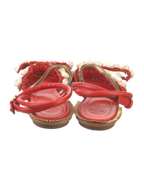 Tory Burch Leather Beaded Accents Gladiator Sandals