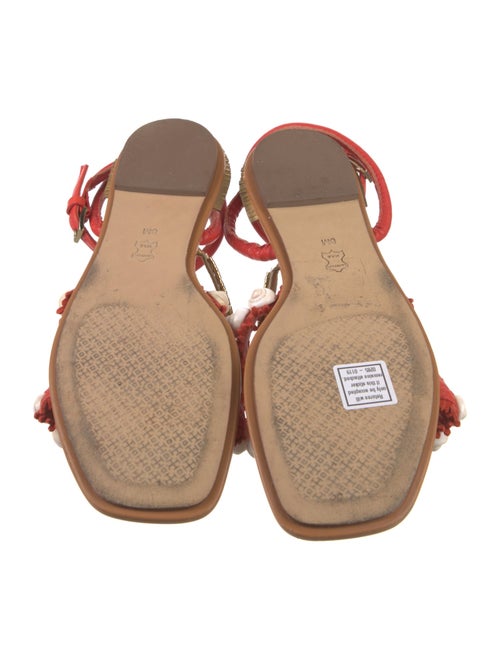 Tory Burch Leather Beaded Accents Gladiator Sandals