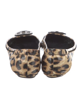 Tory Burch Patent Leather Animal Print Flats