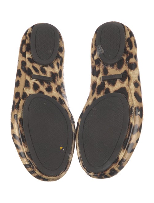 Tory Burch Patent Leather Animal Print Flats