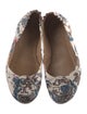 Tory Burch Leather Floral Print Ballet Flats