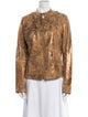 Tory Burch Leather Animal Print Evening Jacket