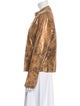 Tory Burch Leather Animal Print Evening Jacket