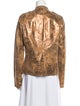Tory Burch Leather Animal Print Evening Jacket