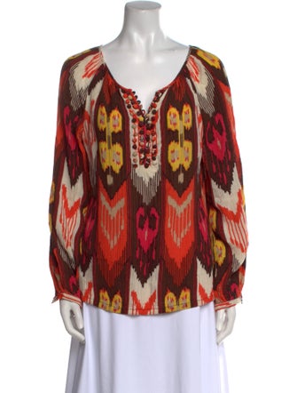 Tory Burch Silk Printed Blouse