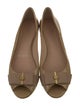 Tory Burch Patent Leather Bow Accents Ballet Flats